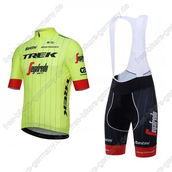 Trek Segafredo Radbekleidung Satz Trikot Kurzarm+Trägerhosen Sets 2018 Gelb Trek Segafredo Radbekleidung Satz Trikot Kurzarm+Trägerhosen Sets 2018 Gelb