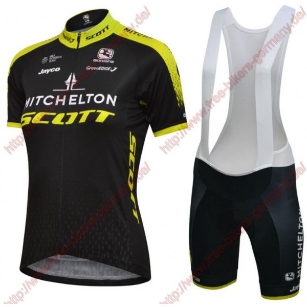 Radsport Mitchelton Scott 2018 Damen Radbekleidung Satz Trikot Kurzarm+Trägerhosen Set Radsport Mitchelton Scott 2018 Damen Radbekleidung Satz Trikot Kurzarm+Trägerhosen Set
