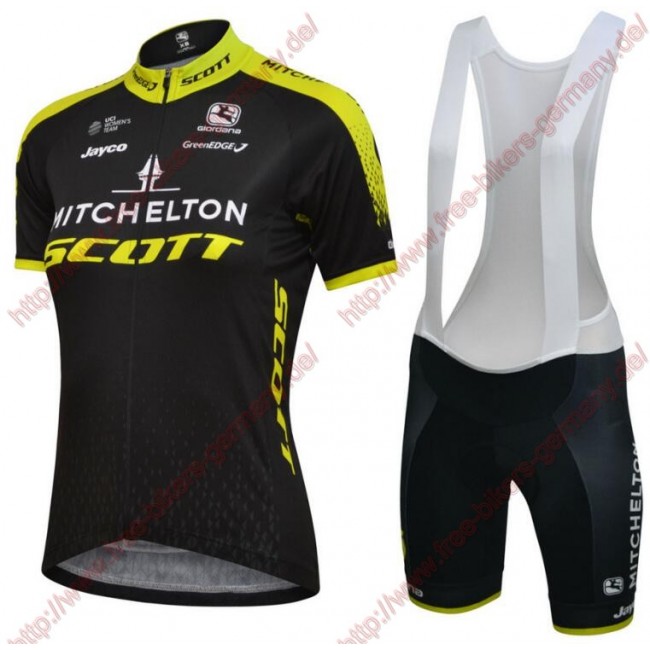 Radsport Mitchelton Scott 2018 Damen Radbekleidung Satz Trikot Kurzarm+Trägerhosen Set Radsport Mitchelton Scott 2018 Damen Radbekleidung Satz Trikot Kurzarm+Trägerhosen Set