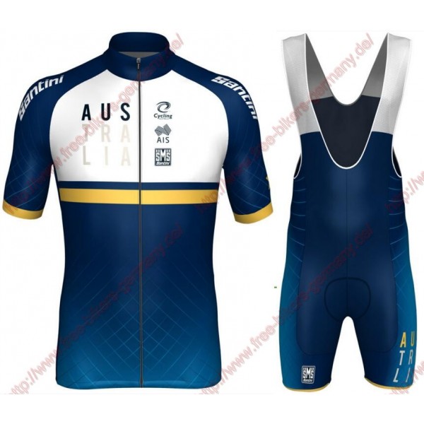 Radsport Australia national team 2018 Radbekleidung Satz Trikot Kurzarm+Trägerhosen Set Radsport Australia national team 2018 Radbekleidung Satz Trikot Kurzarm+Trägerhosen Set