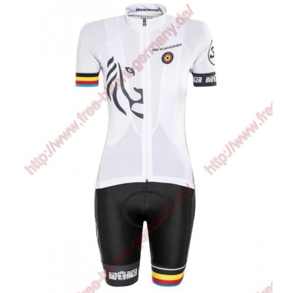 Radsport Bioracer Van Vlaanderen Damen Weiß schwarz 2018 Radbekleidung Satz Trikot Kurzarm+Trägerhosen Set Radsport Bioracer Van Vlaanderen Damen Weiß schwarz 2018 Radbekleidung Satz Trikot Kurzarm+Trägerhosen Set