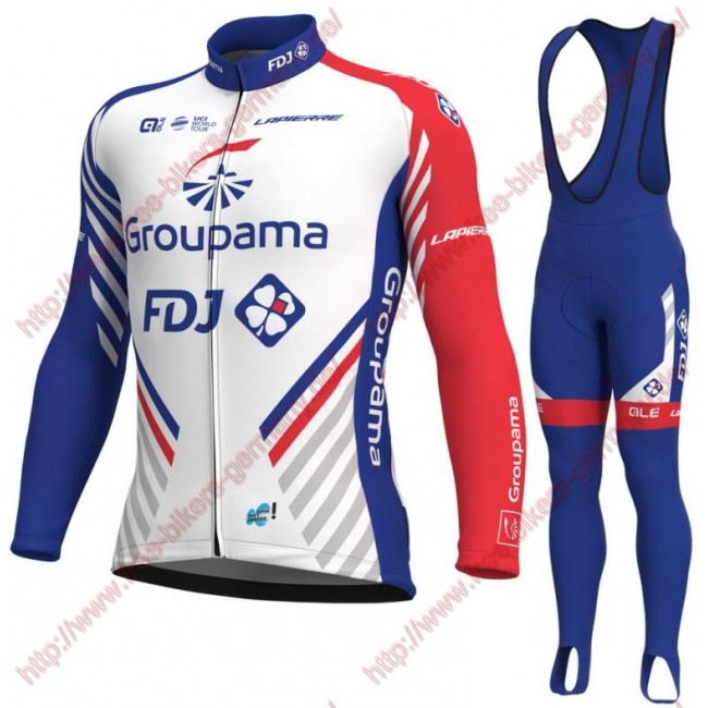Radsport Groupama Fdj 2018 Pro Fahrradbekleidung Trikot Langarm+Lang Trägerhose Radsport Groupama Fdj 2018 Pro Fahrradbekleidung Trikot Langarm+Lang Trägerhose