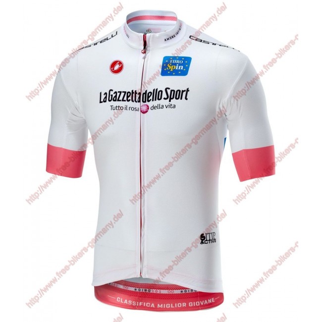 Radsport Giro d'Italia 2018 Weiß Trikot Kurzarm Radsport Giro d'Italia 2018 Weiß Trikot Kurzarm