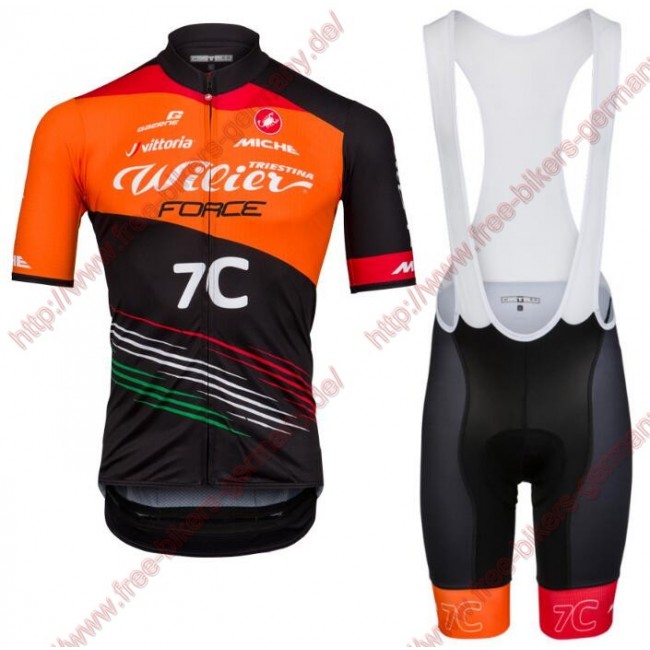 Radsport TEAM WILIER FORCE 7C 2018 Radbekleidung Satz Trikot Kurzarm+Trägerhosen Set Radsport TEAM WILIER FORCE 7C 2018 Radbekleidung Satz Trikot Kurzarm+Trägerhosen Set