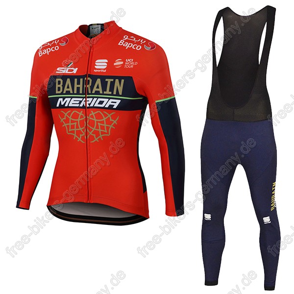 Profiteam 2018 BAHRAIN MERIDA Pro Fahrradbekleidung Trikot Langarm+Lang Trägerhose Profiteam 2018 BAHRAIN MERIDA Pro Fahrradbekleidung Trikot Langarm+Lang Trägerhose