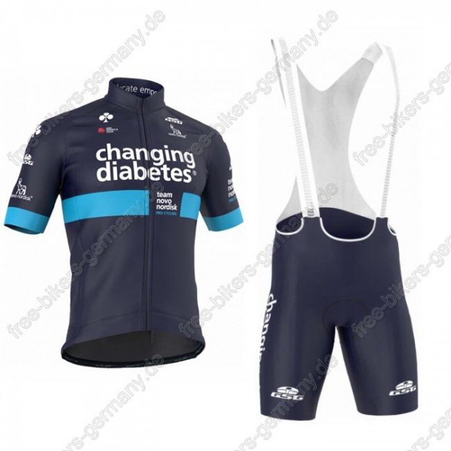 Profiteam 2018 Novo Nordisk Radbekleidung Satz Trikot Kurzarm+Trägerhosen Set Profiteam 2018 Novo Nordisk Radbekleidung Satz Trikot Kurzarm+Trägerhosen Set