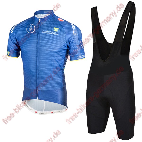 Profiteam 2018 Dubai Tour blau Radbekleidung Satz Trikot Kurzarm+Trägerhosen Set Profiteam 2018 Dubai Tour blau Radbekleidung Satz Trikot Kurzarm+Trägerhosen Set