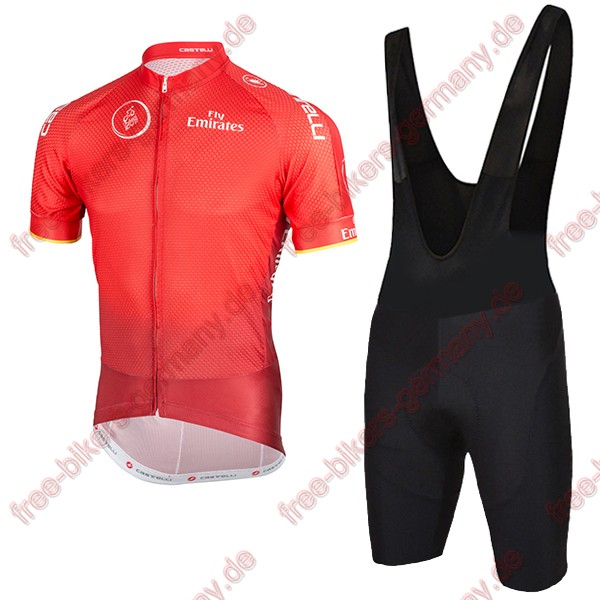 Profiteam 2018 Dubai Tour rot Radbekleidung Satz Trikot Kurzarm+Trägerhosen Set Profiteam 2018 Dubai Tour rot Radbekleidung Satz Trikot Kurzarm+Trägerhosen Set