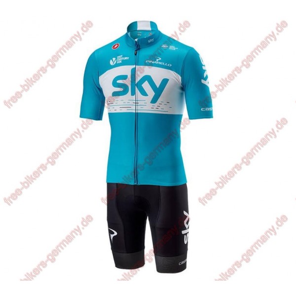 Profiteam 2018 TEAM SKY blau Fahrradbekleidung Trikot Kurzarm+Radhose Profiteam 2018 TEAM SKY blau Fahrradbekleidung Trikot Kurzarm+Radhose
