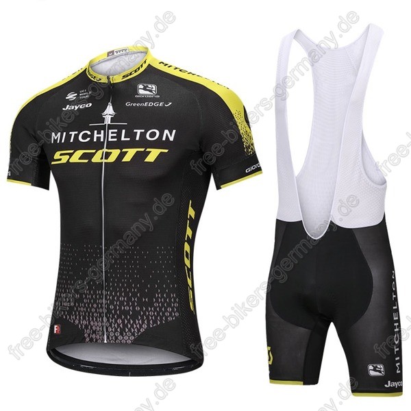 Mitchelton Scott Radbekleidung Satz Trikot Kurzarm+Trägerhosen Set 2018 Mitchelton Scott Radbekleidung Satz Trikot Kurzarm+Trägerhosen Set 2018