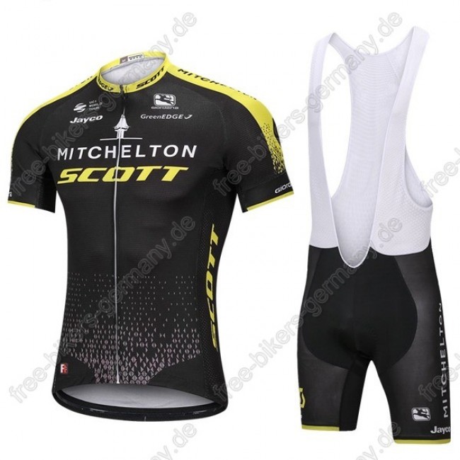 Mitchelton Scott Radbekleidung Satz Trikot Kurzarm+Trägerhosen Set 2018 Mitchelton Scott Radbekleidung Satz Trikot Kurzarm+Trägerhosen Set 2018