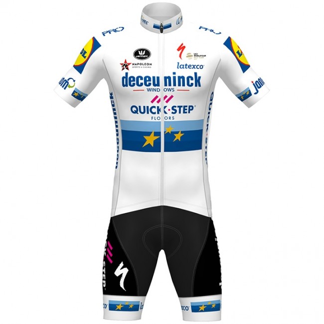 Fahrradbekleidung Radsport 2020 DECEUNINCK QUICK-STEP European Champion Radbekleidung Satz Trikot Kurzarm+Fahrradhose Set Outl Fahrradbekleidung Radsport 2020 DECEUNINCK QUICK-STEP European Champion Radbekleidung Satz Trikot Kurzarm+Fahrradhose Set Outl