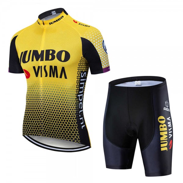 Fahrradbekleidung Radsport 2020 TEAM JUMBO-VISMA Radbekleidung Satz Trikot Kurzarm+Fahrradhose Set Outlet Fahrradbekleidung Radsport 2020 TEAM JUMBO-VISMA Radbekleidung Satz Trikot Kurzarm+Fahrradhose Set Outlet