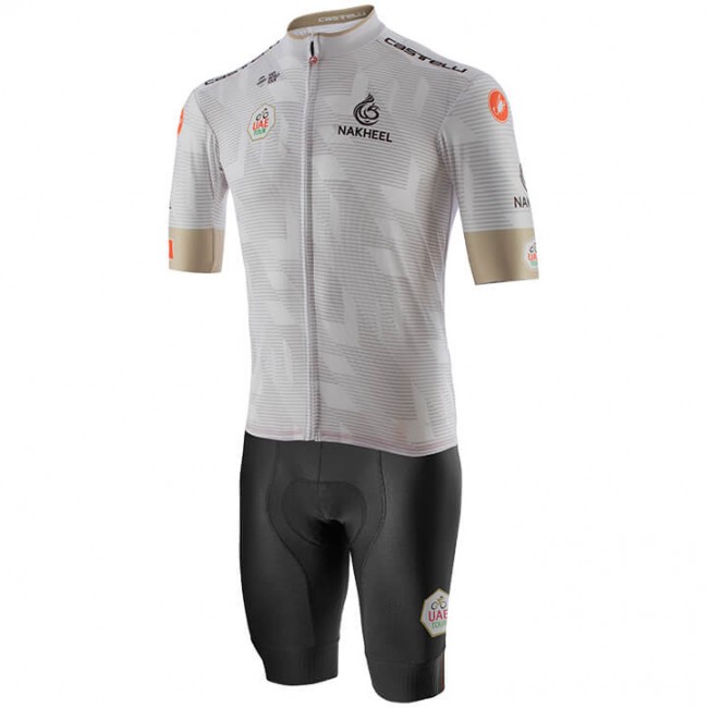 Fahrradbekleidung Radsport 2020 UAE Tour Radbekleidung Satz Trikot Kurzarm+Fahrradhose Set Outlet Weiß Fahrradbekleidung Radsport 2020 UAE Tour Radbekleidung Satz Trikot Kurzarm+Fahrradhose Set Outlet Weiß