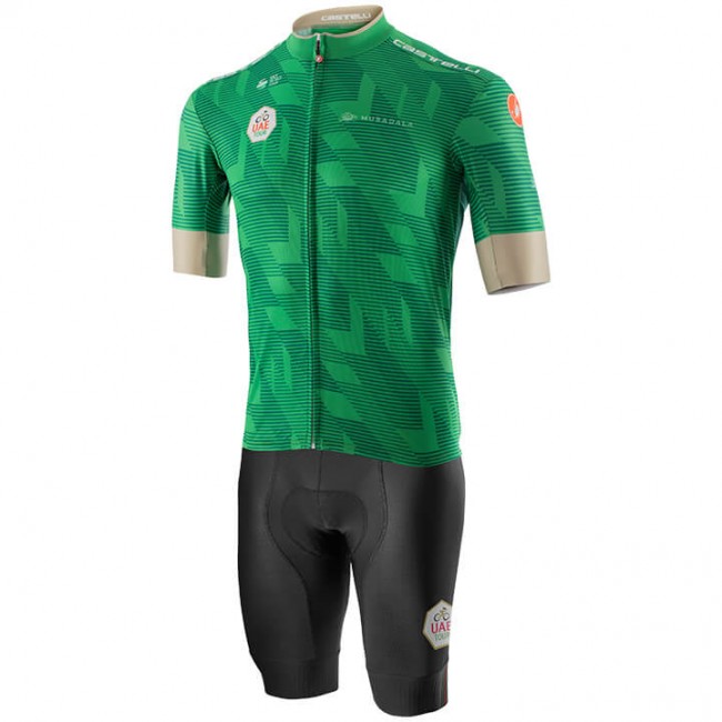 Fahrradbekleidung Radsport 2020 UAE Tour Radbekleidung Satz Trikot Kurzarm+Fahrradhose Set Outlet Grün Fahrradbekleidung Radsport 2020 UAE Tour Radbekleidung Satz Trikot Kurzarm+Fahrradhose Set Outlet Grün