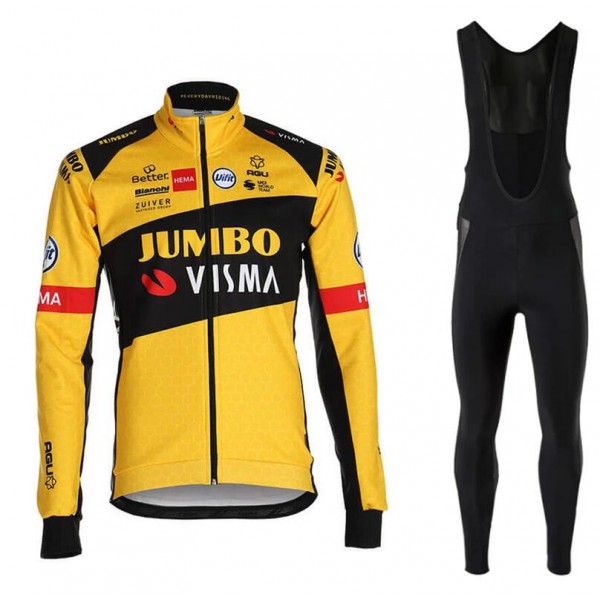 Fahrradbekleidung Radsport 2020 TEAM JUMBO-VISMA Set Radbekleidung Trikot Langarm+ Trägerhosen 3NYYV Fahrradbekleidung Radsport 2020 TEAM JUMBO-VISMA Set Radbekleidung Trikot Langarm+ Trägerhosen 3NYYV
