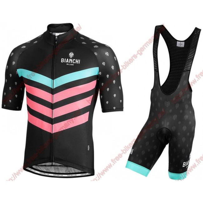 Profiteams BIANCHI MILANO Nicandro Black Radbekleidung Satz Trikot Kurzarm+Trägerhosen Set Outlet Profiteams BIANCHI MILANO Nicandro Black Radbekleidung Satz Trikot Kurzarm+Trägerhosen Set Outlet