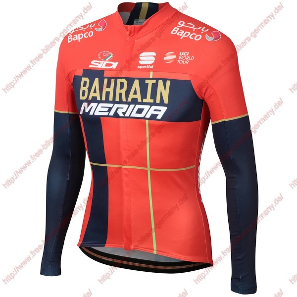 Profiteams Team Bahrain Merida 2019 Radsport Trikot Langarm Profiteams Team Bahrain Merida 2019 Radsport Trikot Langarm