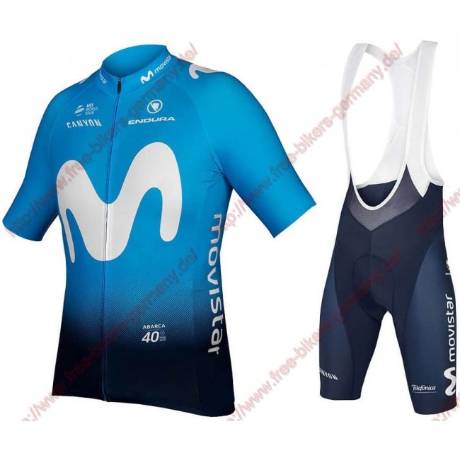 Profiteams MOVISTAR TEAM 2019 Radbekleidung Satz Trikot Kurzarm+Trägerhosen Set Outlet Profiteams MOVISTAR TEAM 2019 Radbekleidung Satz Trikot Kurzarm+Trägerhosen Set Outlet