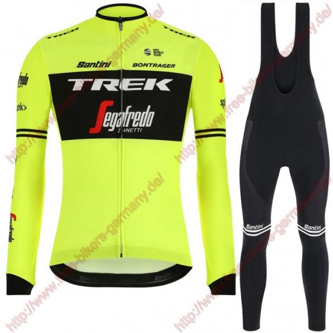 Profiteams Trek Segafredo 2019 training Fluo gelb Radsport Fahrradbekleidung Trikot Langarm+Lang Trägerhose Profiteams Trek Segafredo 2019 training Fluo gelb Radsport Fahrradbekleidung Trikot Langarm+Lang Trägerhose