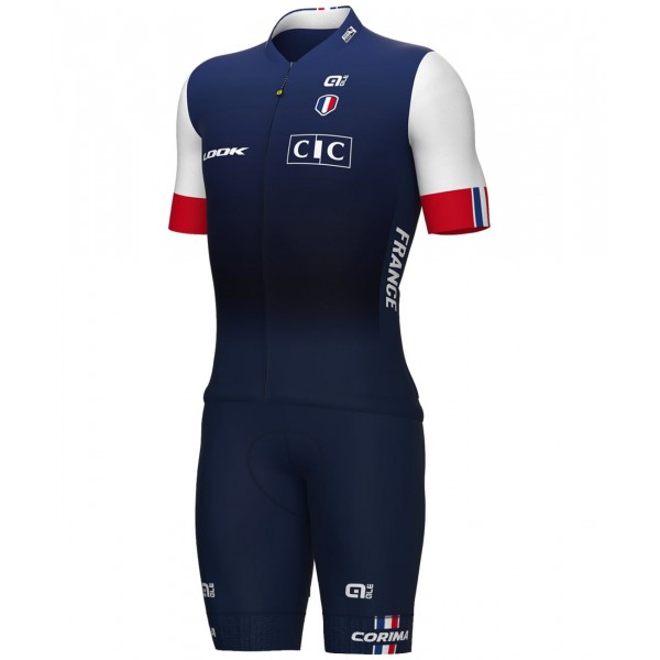 Frankreich 2023 Radtrikot kurzarm(langer Reißverschluss)-ALE