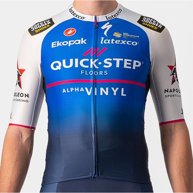 Quick Step-Alpha Vinyl 2022 Aero Race 6.1 Radtrikot kurzarm(langer RV) Quick Step-Alpha Vinyl 2022 Aero Race 6.1 Radtrikot kurzarm(langer RV)