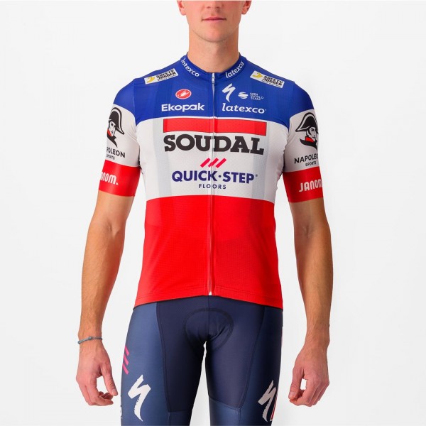 Soudal Quick-Step französischer Meister 2023 Competizione Radtrikot kurzarm