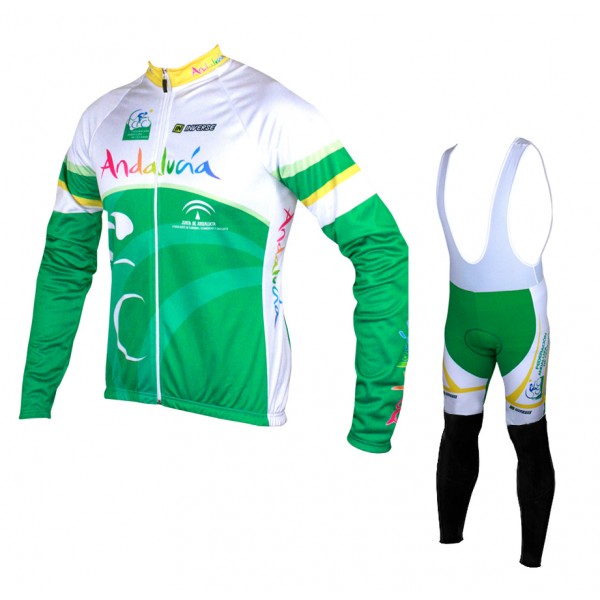 2015 Andalucia Fahrradbekleidung Radtrikot Satz Langarm und Lange Trägerhose OHET298 2015 Andalucia Fahrradbekleidung Radtrikot Satz Langarm und Lange Trägerhose OHET298
