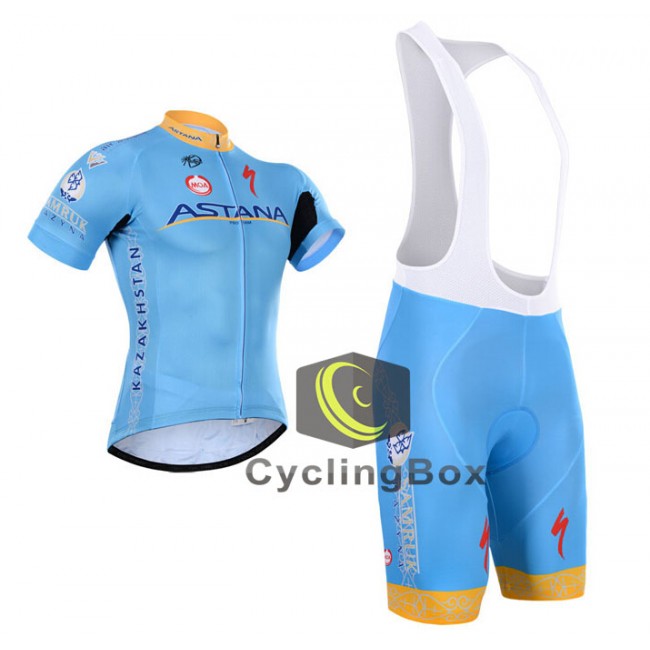 2015 Astana Fahrradbekleidung Satz Fahrradtrikot Kurzarm Trikot und Kurz Trägerhose QIUW392 2015 Astana Fahrradbekleidung Satz Fahrradtrikot Kurzarm Trikot und Kurz Trägerhose QIUW392
