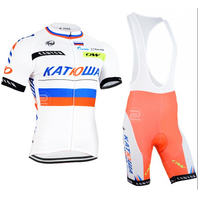 2015 Katusha Fahrradbekleidung Satz Fahrradtrikot Kurzarm Trikot und Kurz Trägerhose valkoinen VUFX956 2015 Katusha Fahrradbekleidung Satz Fahrradtrikot Kurzarm Trikot und Kurz Trägerhose valkoinen VUFX956