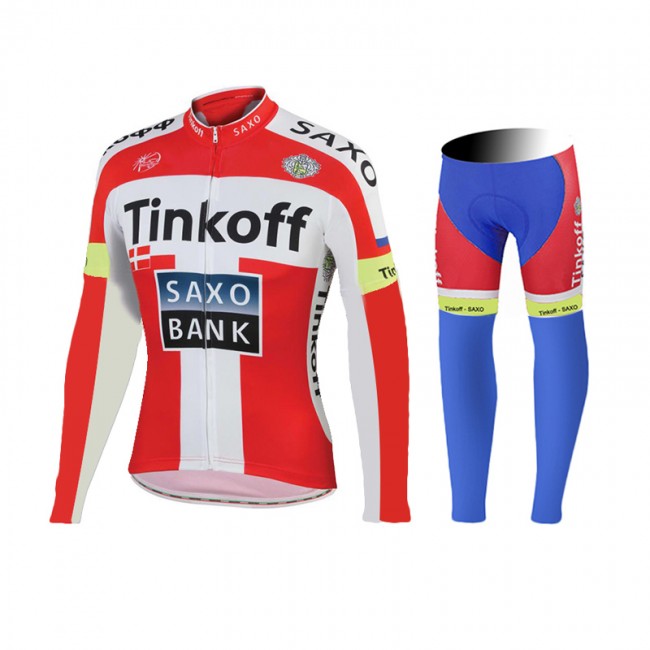 2015 Tinkoff Saxo Bank Rouge Fahrradbekleidung Radtrikot Satz Langarm und Lange Fahrradhose LANO602 2015 Tinkoff Saxo Bank Rouge Fahrradbekleidung Radtrikot Satz Langarm und Lange Fahrradhose LANO602