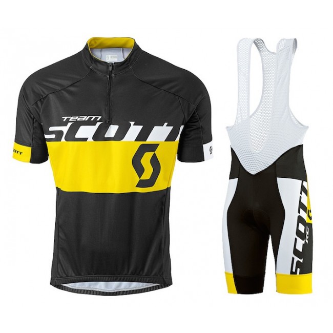 2015 Proteam Scott Schwarz-Gelb Fahrradbekleidung Satz Fahrradtrikot Kurzarm Trikot und Kurz Trägerhose DQBX596 2015 Proteam Scott Schwarz-Gelb Fahrradbekleidung Satz Fahrradtrikot Kurzarm Trikot und Kurz Trägerhose DQBX596