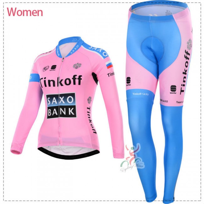 2015 Tinkoff saxo bank Damen Cycling Fahrradbekleidung Radtrikot Satz Langarm und Lange Fahrradhose IKPO635 2015 Tinkoff saxo bank Damen Cycling Fahrradbekleidung Radtrikot Satz Langarm und Lange Fahrradhose IKPO635