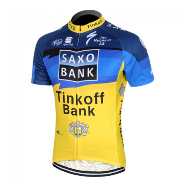 2013 Saxo Bank Tinkoff Pro Team Radtrikot Kurzarm Blau Gelb DMXB699 2013 Saxo Bank Tinkoff Pro Team Radtrikot Kurzarm Blau Gelb DMXB699