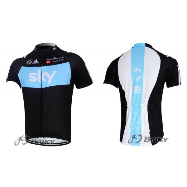 2012 SKY Radtrikot Kurzarm Schwarz Blau EVFD170 2012 SKY Radtrikot Kurzarm Schwarz Blau EVFD170