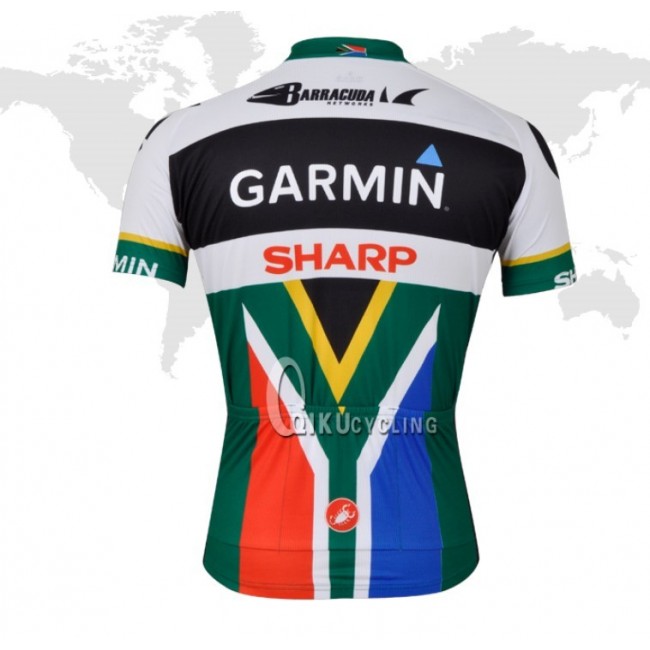 2013 Garmin Sharp Barracuda Südafrika Champion Radtrikot Kurzarm Schwarz Grün HEUH903 2013 Garmin Sharp Barracuda Südafrika Champion Radtrikot Kurzarm Schwarz Grün HEUH903