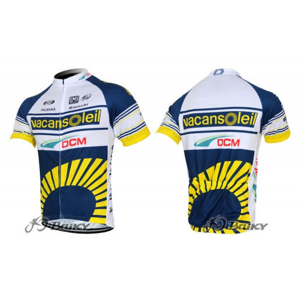 2012 Vacansoleil-DCM Radtrikot Kurzarm Weiß Blau Gelb HGNT163 2012 Vacansoleil-DCM Radtrikot Kurzarm Weiß Blau Gelb HGNT163