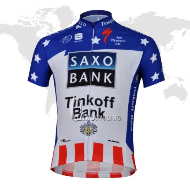 2013 Saxo Bank Tinkoff USA Champion Radtrikot Kurzarm Blau Weiß Rot IDHV596 2013 Saxo Bank Tinkoff USA Champion Radtrikot Kurzarm Blau Weiß Rot IDHV596