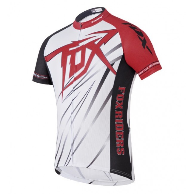2014 Fox Bike Team Radtrikot Kurzarm Weiß Rot LWZR592 2014 Fox Bike Team Radtrikot Kurzarm Weiß Rot LWZR592
