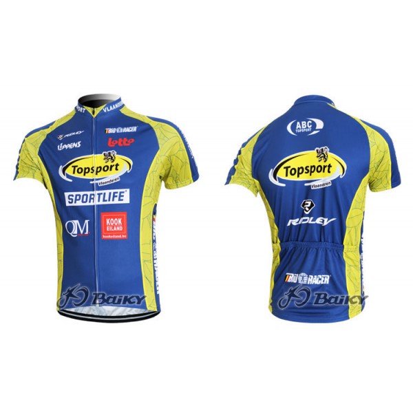 2012 Topsport Radtrikot Kurzarm Blau Gelb SNWN302 2012 Topsport Radtrikot Kurzarm Blau Gelb SNWN302