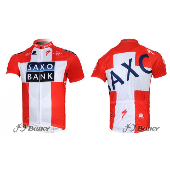 2012 Saxo Bank Pro Team Dnischer Champion Radtrikot Kurzarm Rot Weiß STMK852 2012 Saxo Bank Pro Team Dnischer Champion Radtrikot Kurzarm Rot Weiß STMK852