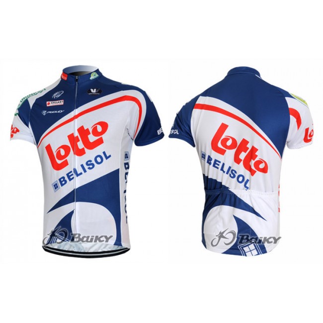 2012 Lotto Belisol Radtrikot KurzarmWeiß Blau VUDW775 2012 Lotto Belisol Radtrikot KurzarmWeiß Blau VUDW775