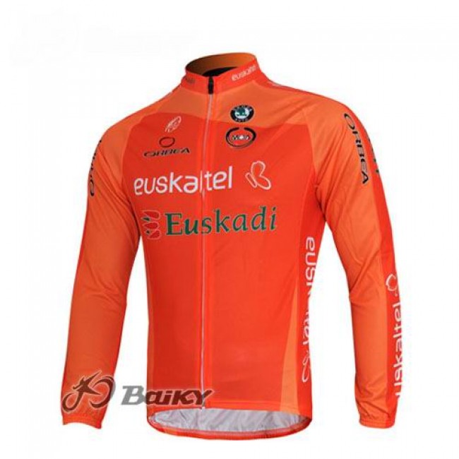 Euskaltel-Euskadi Pro Team Fahrradtrikot Langarm Orange XEIR691 Euskaltel-Euskadi Pro Team Fahrradtrikot Langarm Orange XEIR691