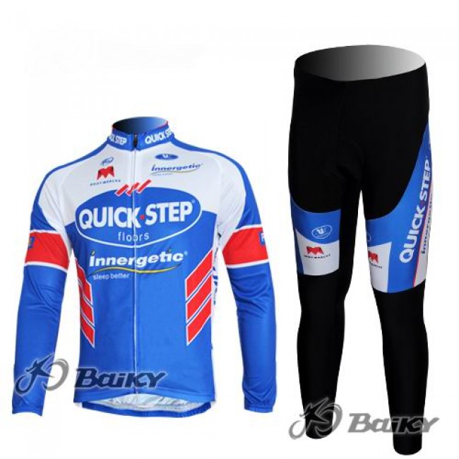 Omega Pharma-Quick Step innergetic Radbekleidung Satz Fahrradtrikot Langarm und Lang Radhose Blau Weiß BUDI596 Omega Pharma-Quick Step innergetic Radbekleidung Satz Fahrradtrikot Langarm und Lang Radhose Blau Weiß BUDI596