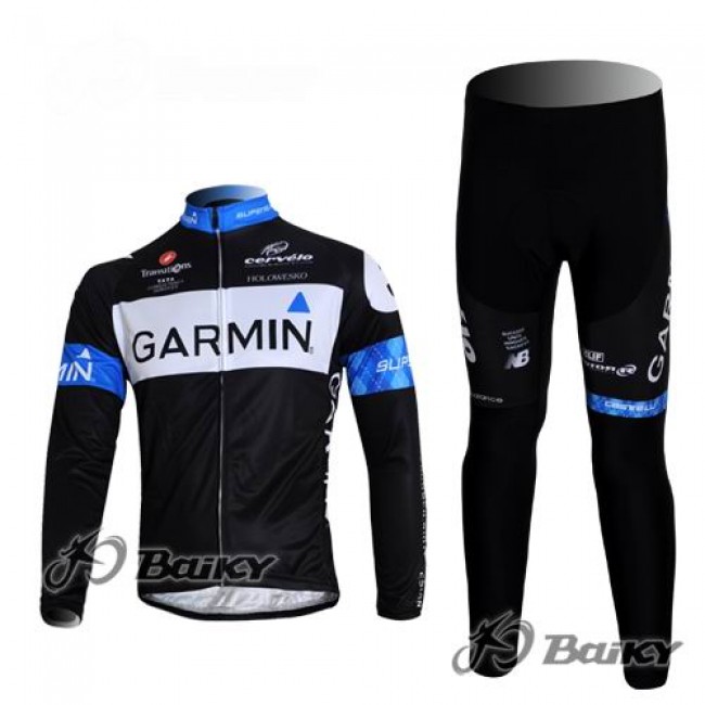 Garmin Barracuda Pro Team Radbekleidung Satz Fahrradtrikot Langarm und Lang Radhose Schwarz Blau QXTI674 Garmin Barracuda Pro Team Radbekleidung Satz Fahrradtrikot Langarm und Lang Radhose Schwarz Blau QXTI674