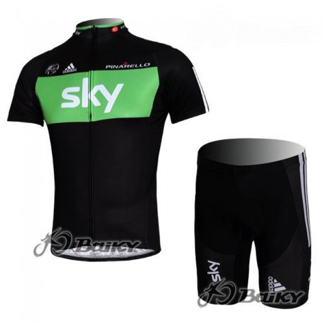 SKY Pro Team Radbekleidung Radtrikot Kurzarm und Fahrradhosen Kurz Schwarz Grün BXOU597 SKY Pro Team Radbekleidung Radtrikot Kurzarm und Fahrradhosen Kurz Schwarz Grün BXOU597