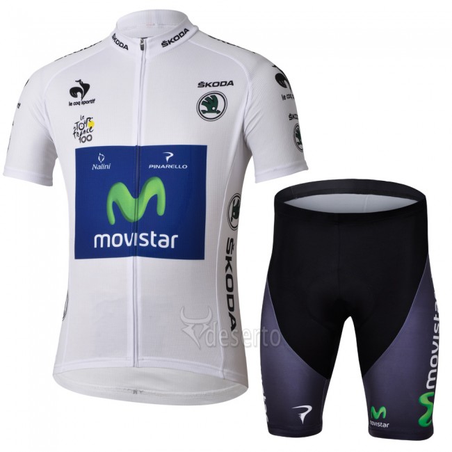 Movistar Tour de France Weißen Trikots Radbekleidung Radtrikot Kurzarm und Fahrradhosen Kurz SERQ762 Movistar Tour de France Weißen Trikots Radbekleidung Radtrikot Kurzarm und Fahrradhosen Kurz SERQ762