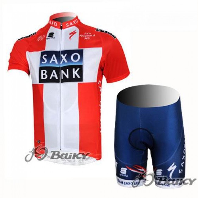 2012 Saxo Bank Dnischer Champion Radbekleidung Radtrikot Kurzarm und Fahrradhosen Kurz Rot Weiß TCIE265 2012 Saxo Bank Dnischer Champion Radbekleidung Radtrikot Kurzarm und Fahrradhosen Kurz Rot Weiß TCIE265