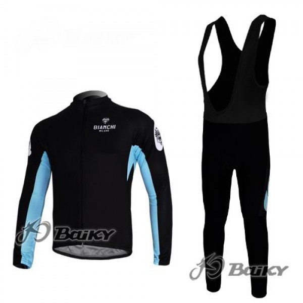 Bianchi Pro Team Fahrradbekleidung Radtrikot Satz Langarm und Lange Trägerhose Schwarz Blau KTHT623 Bianchi Pro Team Fahrradbekleidung Radtrikot Satz Langarm und Lange Trägerhose Schwarz Blau KTHT623