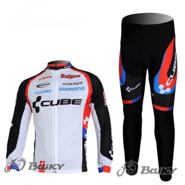 Cube Fintro Radbekleidung Satz Fahrradtrikot Langarm und Lang Radhose Weiß Schwarz QSBY995 Cube Fintro Radbekleidung Satz Fahrradtrikot Langarm und Lang Radhose Weiß Schwarz QSBY995